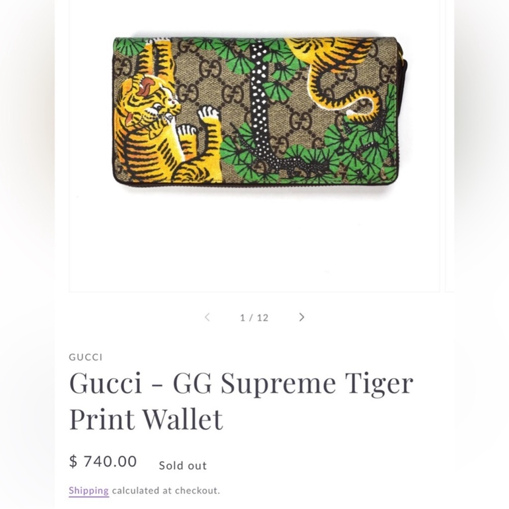 Gucci GG Limited Edition Bengal Tiger
Zipper Wallet - Picture 9 of 10